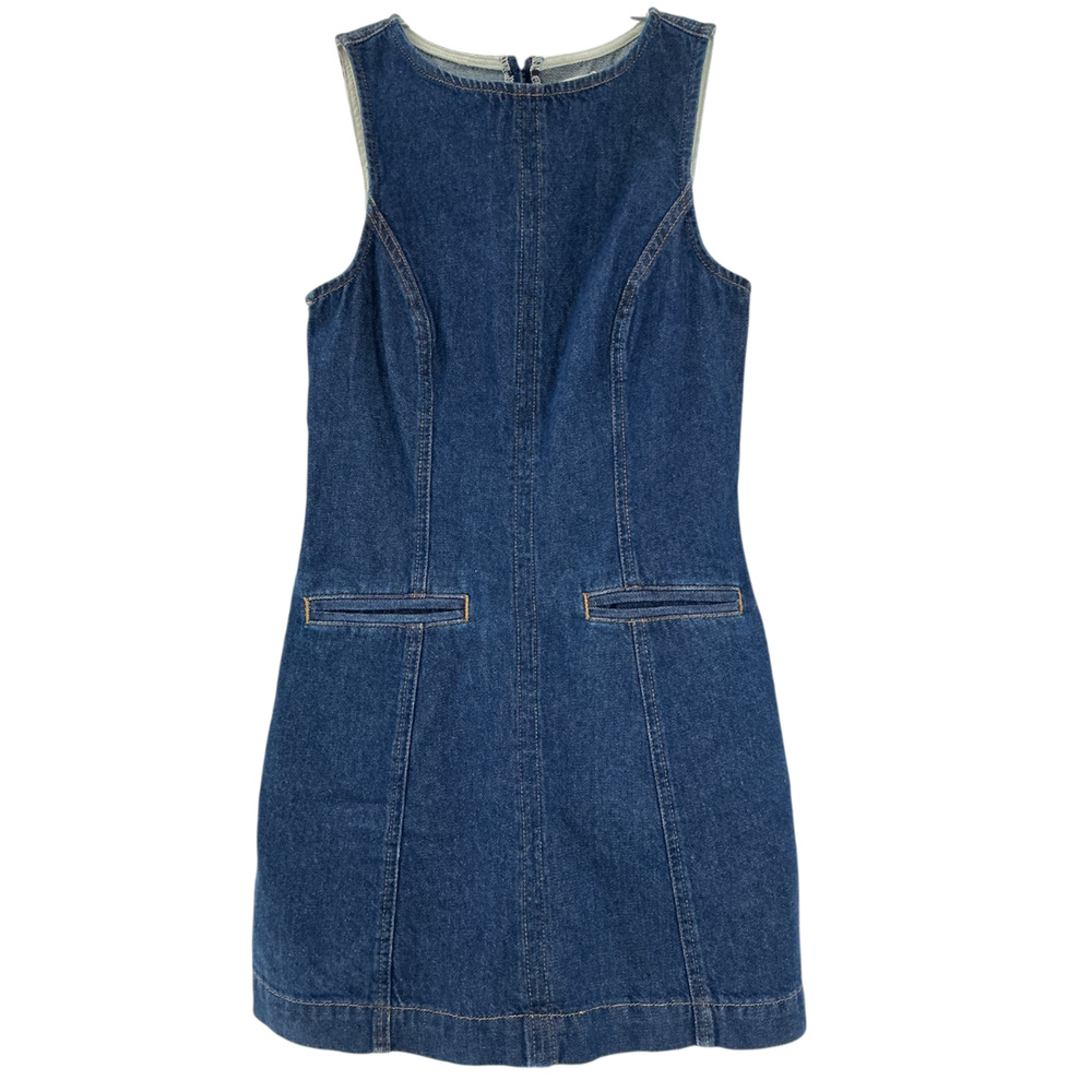 Reformation Classic Blue Citron Mini Dress Size 0 - Picture 2 of 4
